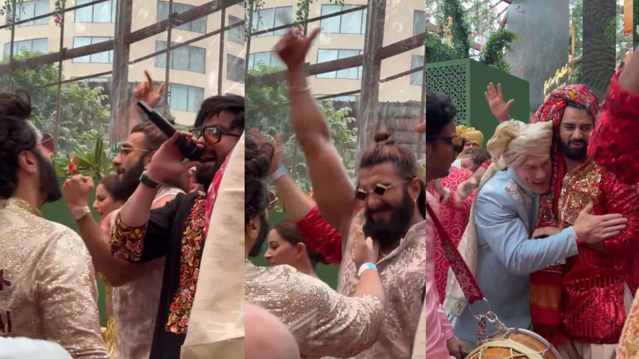 Ranveer Singh, Arjun Kapoor, Ananya Panday, John Cena and others dance on Hardy Sandhu's song Bijli Bijli at Anant Ambani's Baarat