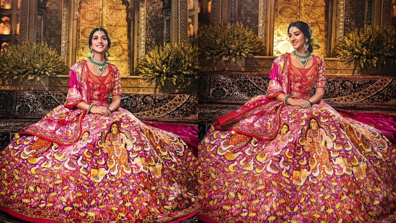 Did you know that Radhika Merchant’s Shubh Aashirwad lehenga was hand painted by Indian artist Jayasri Burman?