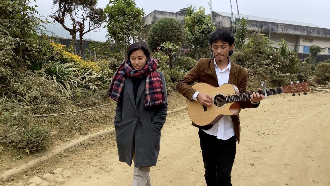Musician Jonathan Pelenuo in a still from the documentary. 