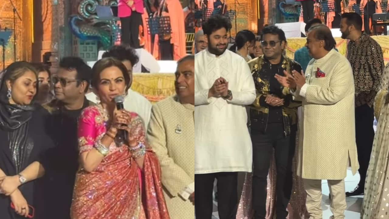 A R Rahman sings Tere Bina, Jai Ho, Kehna He Kya at Anant Radhika wedding, Nita Ambani praises the legend