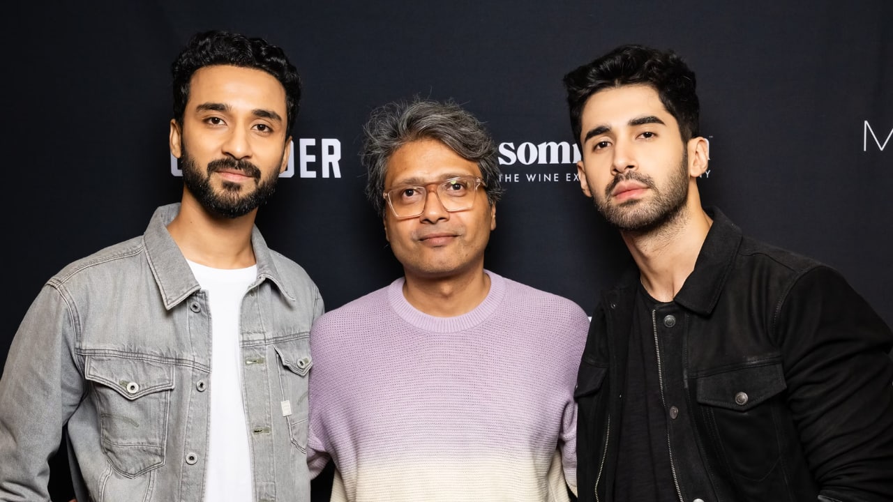 Nikhil Nagesh Bhat with Raghav Juyal (left) and Lakshya. (Image via Photagonist at the at Collider TIFF Media Studio)