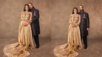 Newlyweds Anant Ambani, Radhika Merchant look exquisite in new pictures from the reception Newlyweds Anant Ambani, Radhika Merchant look exquisite in new pictures from the reception