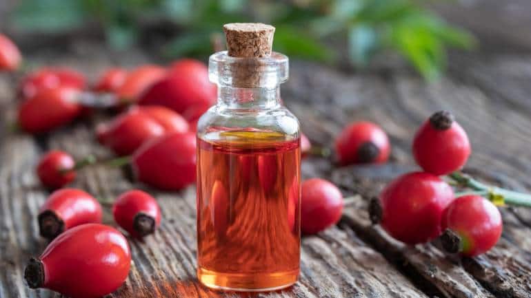 Rosehip Seed Oil: Apply a few drops of rosehip seed oil directly onto the scars and massage gently. Rosehip seed oil is rich in vitamins and essential fatty acids that can promote skin regeneration and reduce scars (Image: Canva)