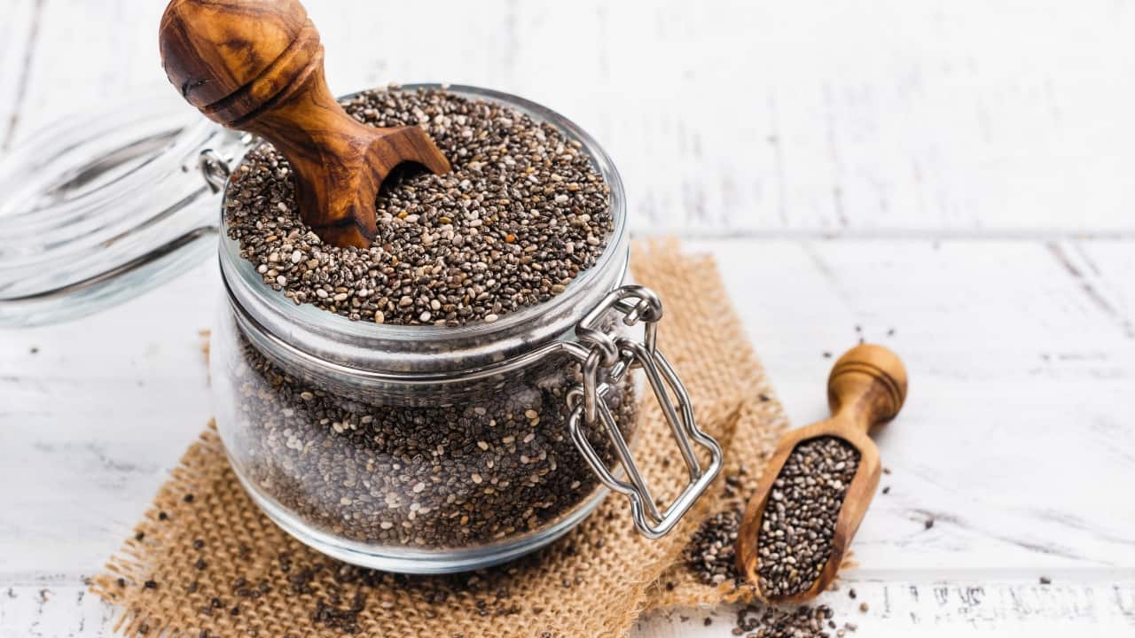 Health benefits of chia seeds: Adding chia seeds to your diet can help maintain a stable blood sugar level, which is crucial for overall hormone regulation (Image: Canva)