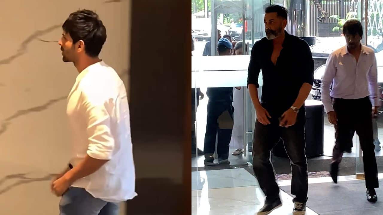 Kartik Aaryan, Anil Kapoor, Bobby Deol at the prayer meet of Kishan Kumar's young daughter Tishaa