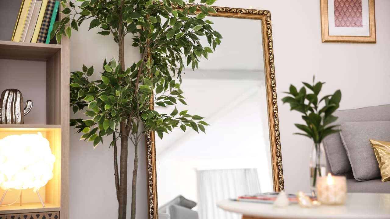 Mirrors: Add decorative mirrors to enhance light and create the illusion of more space. Mirrors with artistic frames can double as wall art while reflecting light and brightening up the room. Position them strategically to maximize their impact (Image: Canva)