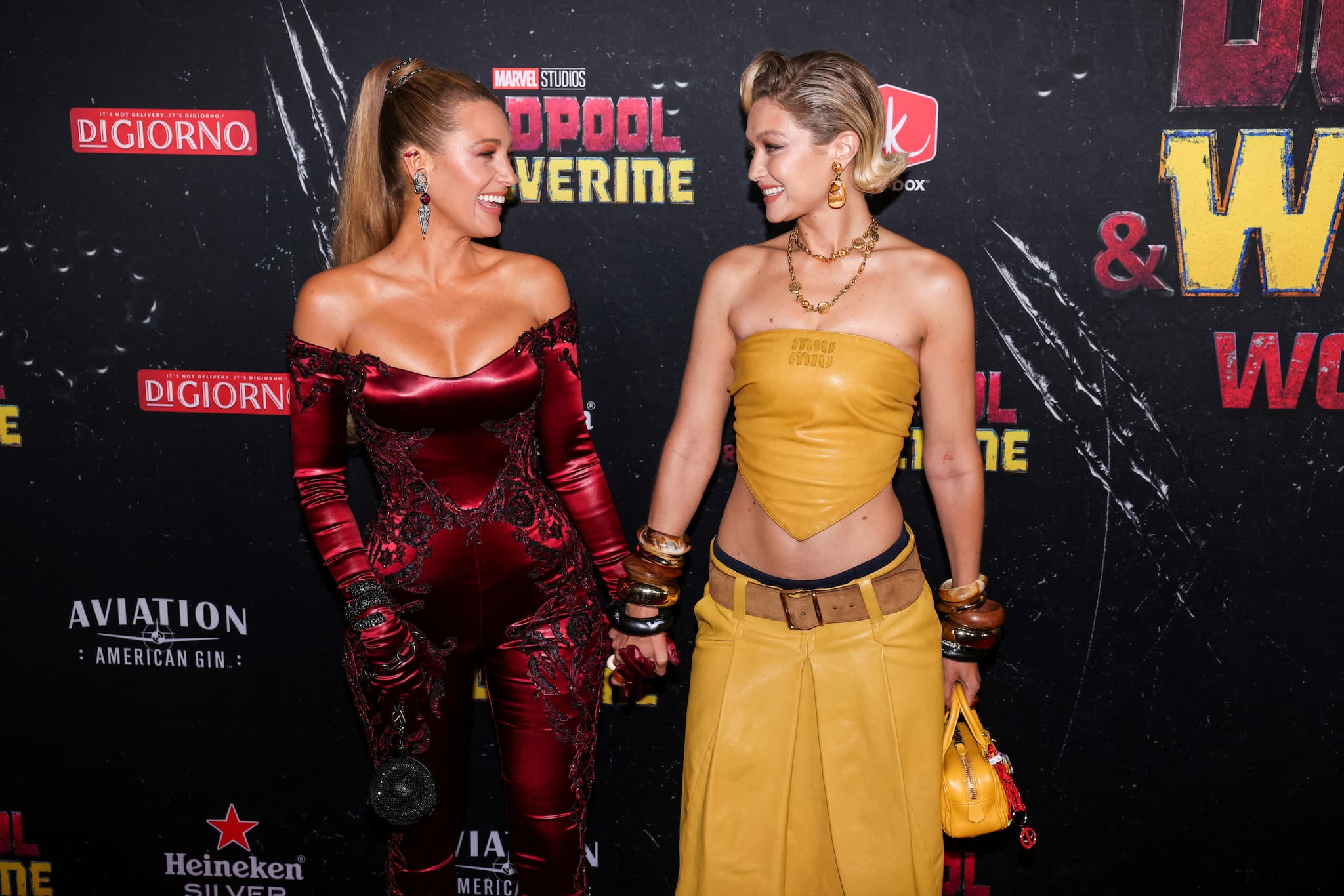 Blake Lively and Gigi Hadid steal the show in Deadpool and Wolverine-inspired looks
