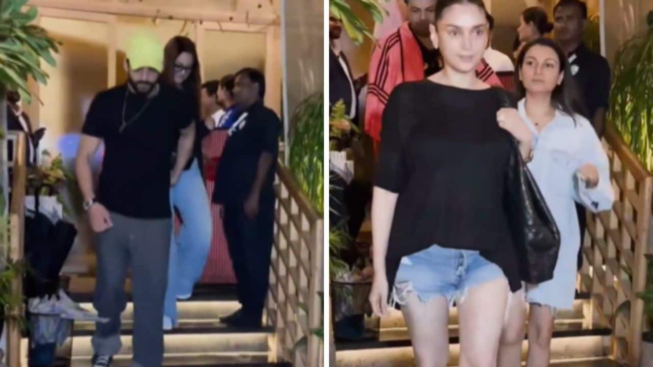 Sonakshi Sinha, hubby Zaheer Iqbal enjoy dinner date with Heeramandi co-actor Aditi Rao Hydari