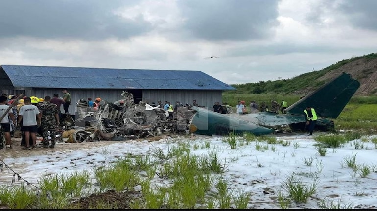 Saurya Airlines plane crashes in Kathmandu