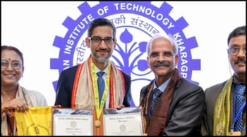 Sundar Pichai with his honorary doctorate from his alma mater IIT Kharagpur. (Image: @sundarpichai/Instagram)