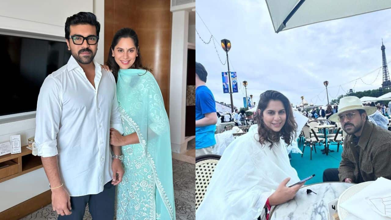 Upasana Kamineni shares glimpses as attends Paris Olympics with husband Ram Charan and family, get drenched in rain