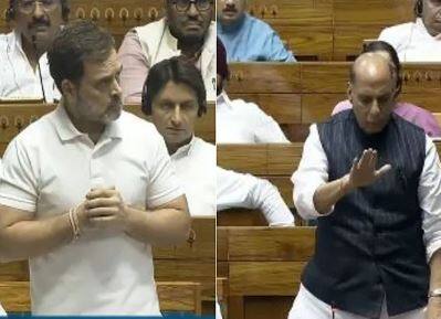 Rahul Gandhi and Rajnath Singh spar in Lok Sabha over Agnipath scheme