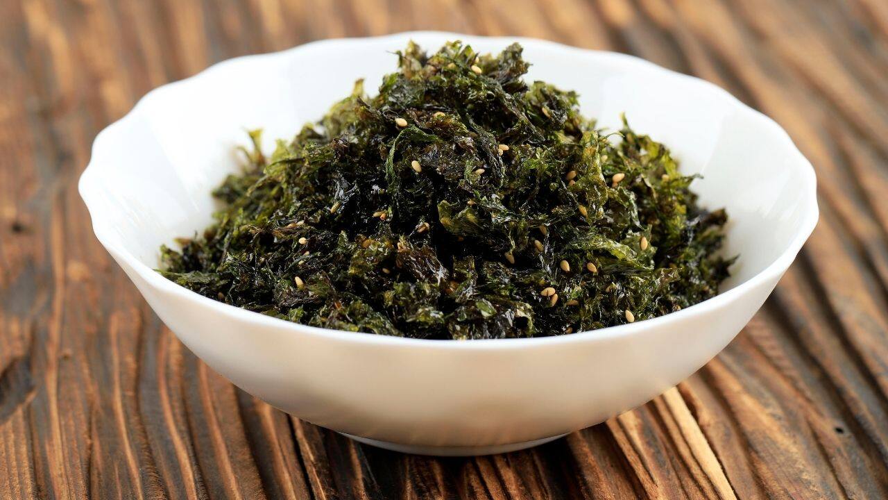 Seaweed: Kombu, wakame, and nori are some of the densest seaweeds in calcium. Sprinkle over salads or into a steaming bowl of soup, or add it to sushi rolls for a boost of this important mineral .(Image:Canva)