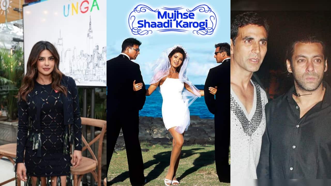 Priyanka Chopra shares a throwback pic with Salman Khan and Akshay Kumar as Mujhse Shaadi Karogi completes 20 years