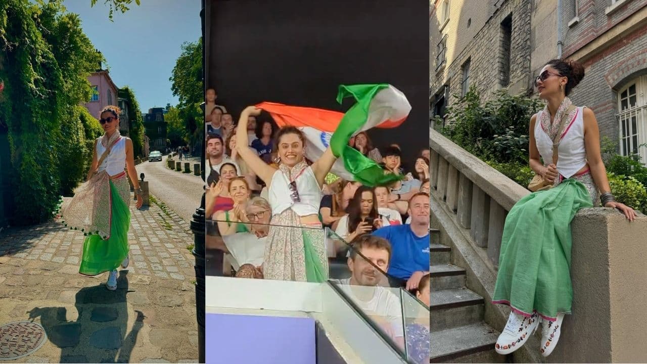 Taapsee Pannu at Paris olympics: A day of walking, exploring, and cheering for husband Mathias Boe