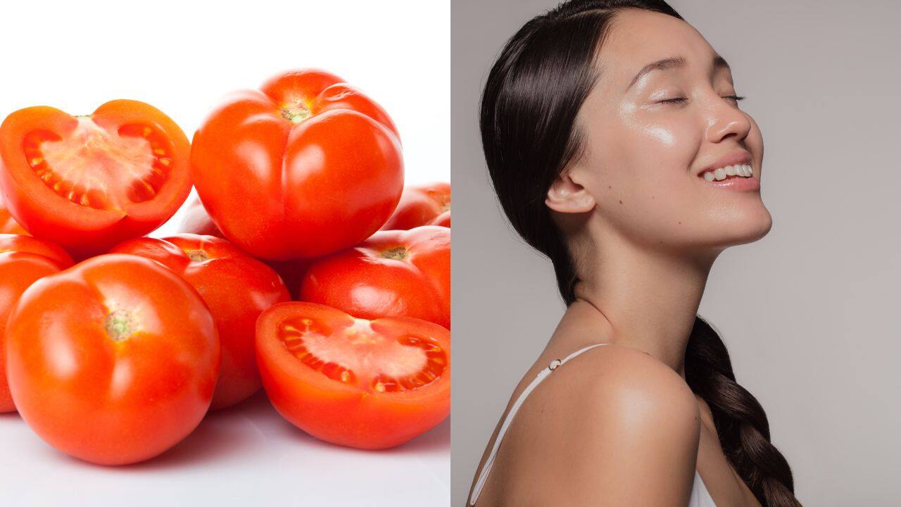 Promotes healthy skin: The vitamins A and C in tomatoes contribute to skin health by supporting collagen production and protecting against sun damage. Lycopene’s antioxidant properties help reduce visible signs of aging and skin damage. (Image: Canva)
