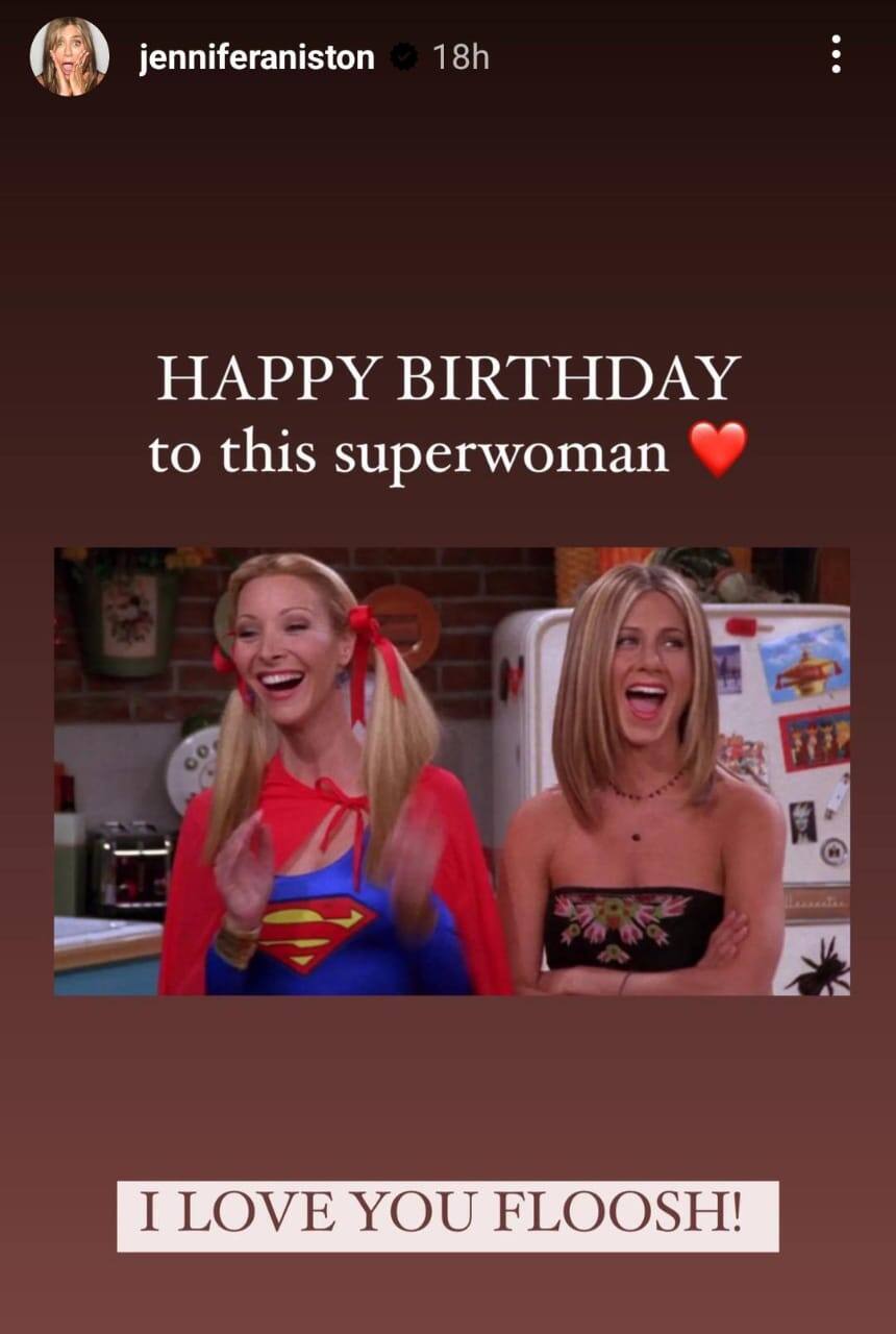 Jennifer Aniston shared this on her Instagram story