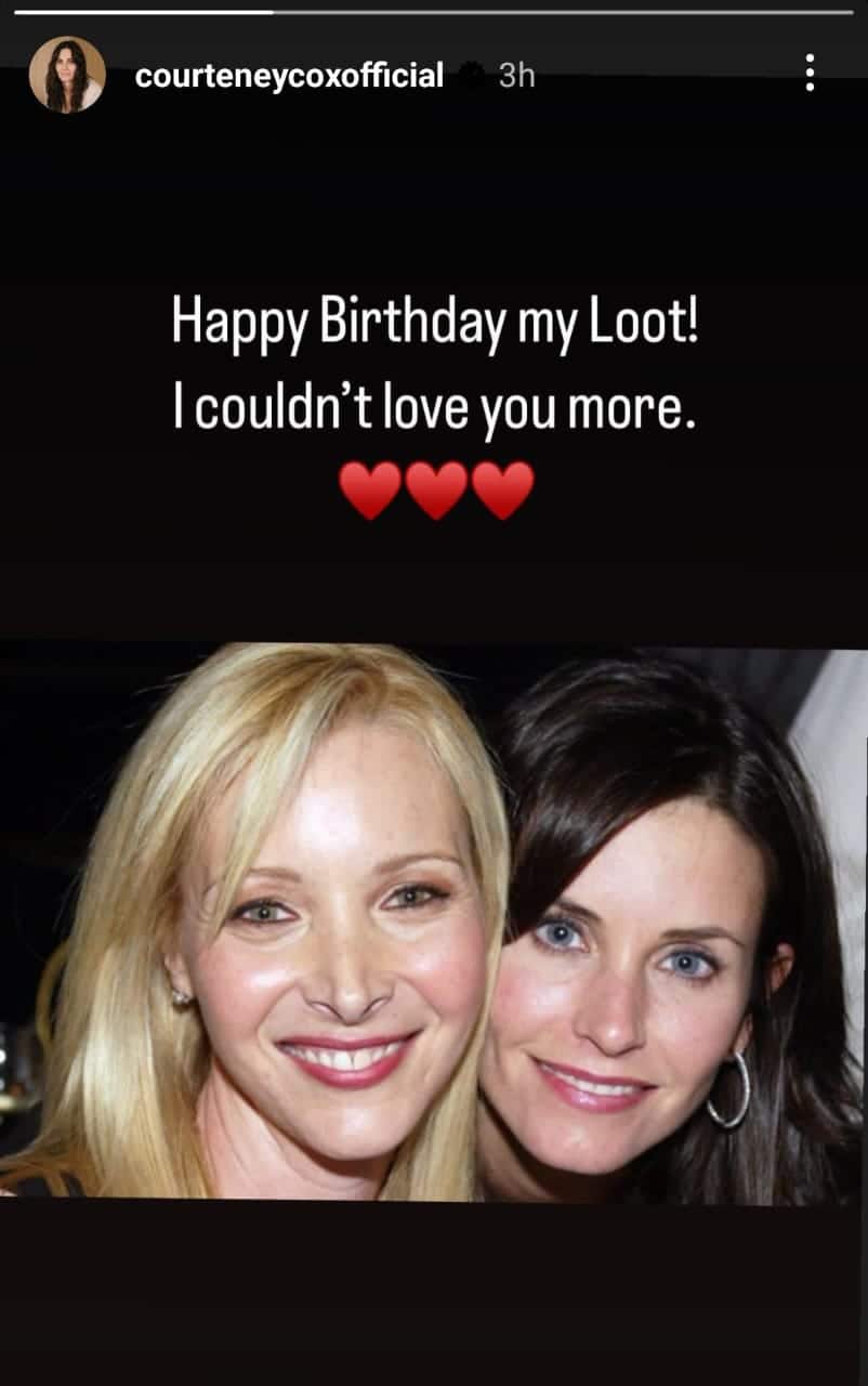 Courteney Cox's Instagram story