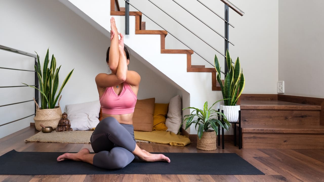 Gentle Yoga: Engage in gentle yoga poses and stretches like Child’s Pose and Legs-Up-the-Wall to promote relaxation before bedtime. These poses help to calm the nervous system by reducing stress and anxiety. Gentle yoga focuses on deep breathing and slow, deliberate movements, which can lower heart rate and prepare the body for restful sleep (Image: Canva)
