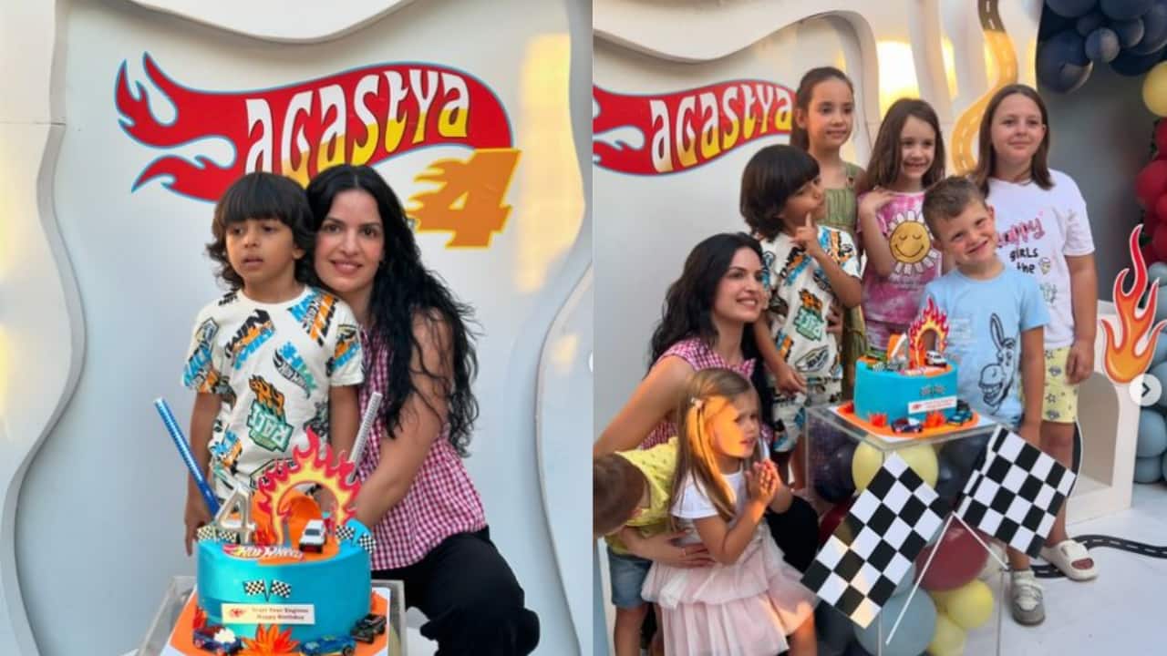 Natasa Stankovic shares adorable photos from son Agastya's hot wheels-themed birthday party