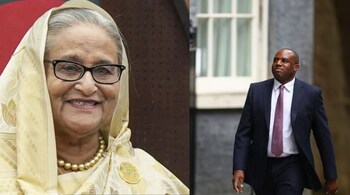 Former Bangladesh PM Sheikh Hasina (L), David Lammy (R)