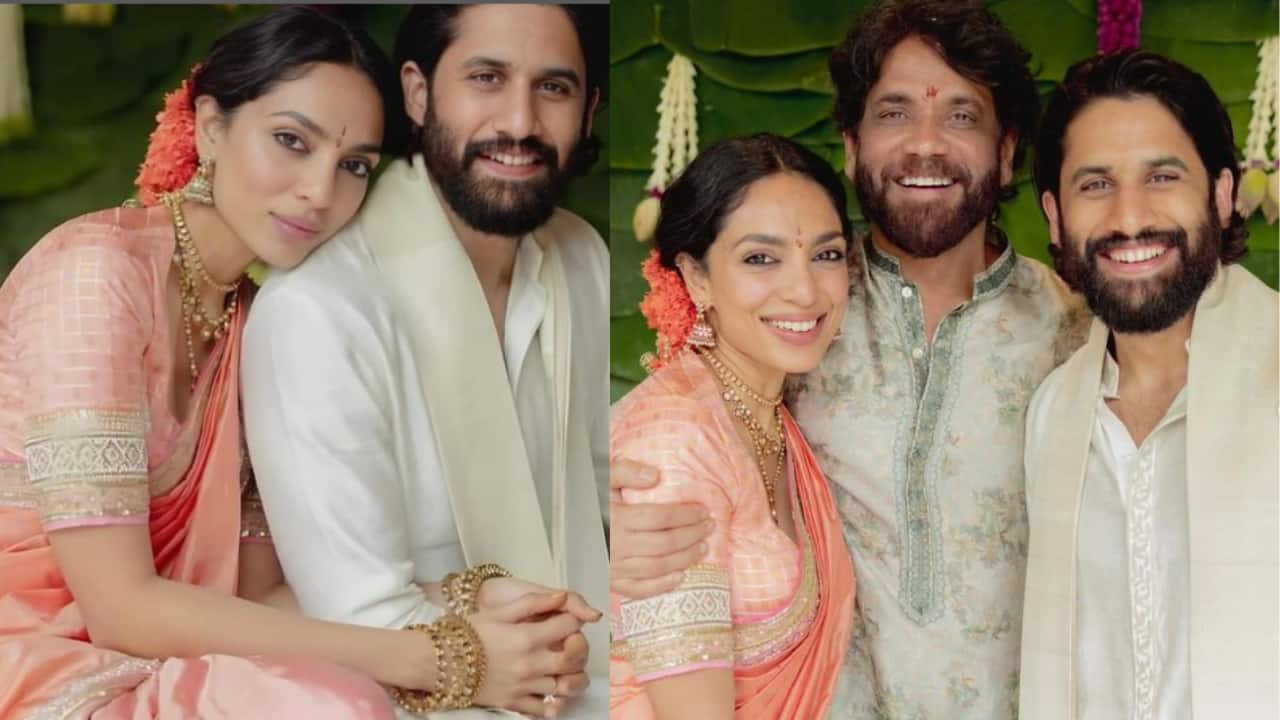 All about Sobhita Dhulipala and Naga Chaitanya's traditional engagement looks designed by Manish Malhotra