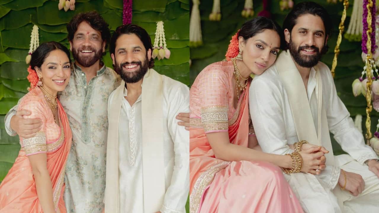Sobhita Dhulipala and Naga Chaitanya’s traditional Andhra outfits for engagement win praises