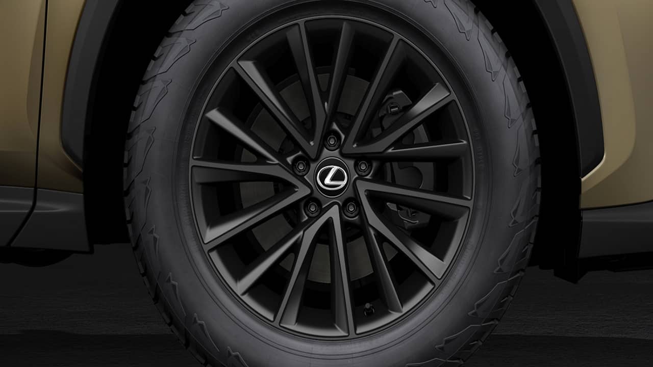 . It also gets a new set of high-profile tyres along with a new set of 18-inch alloys (blacked-out of course) swapping the 235/50 section tyres found on the NX F-Sport with 235/60 section tyres to improve on-road ride comfort
