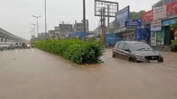 30-minute downpour turns posh Gurgaon area with Rs 100 crore flats into ‘sea-facing’ apartments. Videos