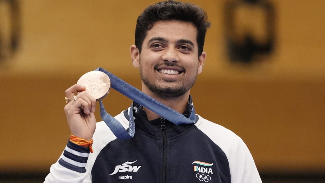 Swapnil Kusale's bronze in the men's 50m rifle 3 positions brought India's shooting medal tally to three at the Paris Olympics—an unprecedented achievement for India in any single sport at the Games. (Image: Reuters)