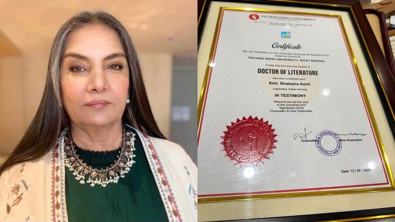 Bollywood Legend Shabana Azmi receives Honorary Degree in Literature from Kolkata's Techno University