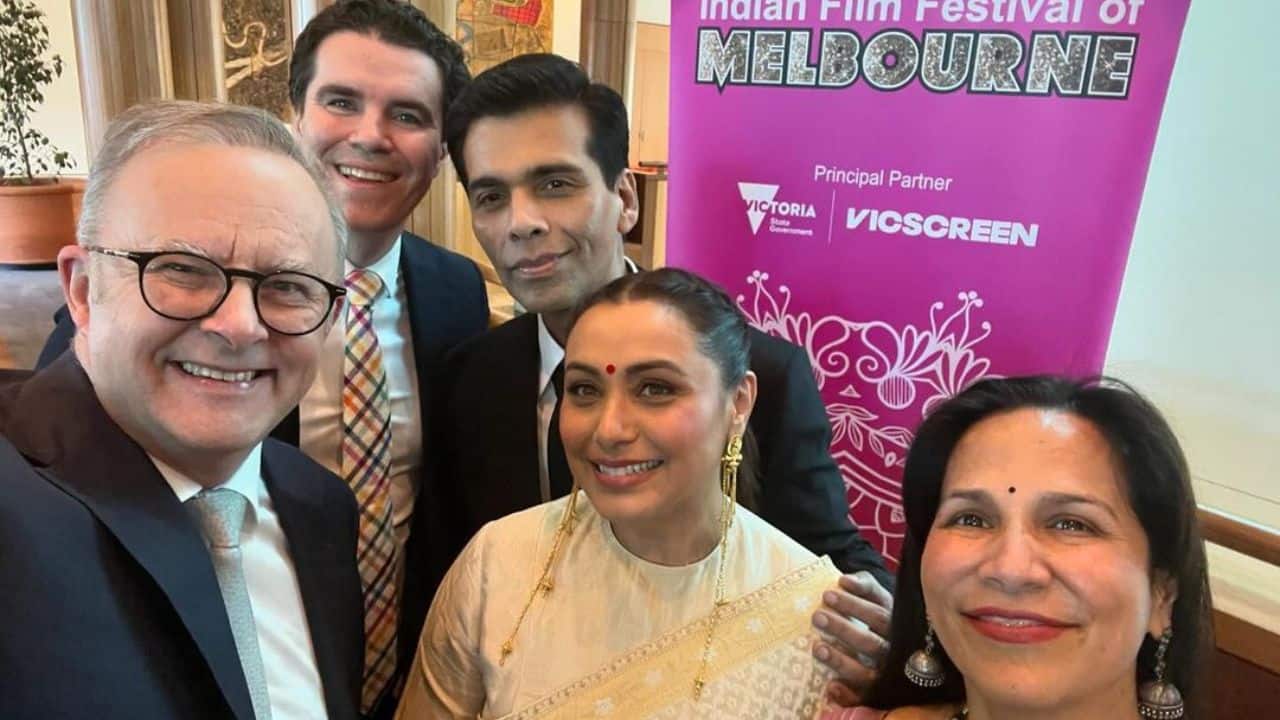 Rani Mukerji, Karan Johar meet Australian PM Anthony Albanese at the Indian Film Festival of Melbourne, see pics