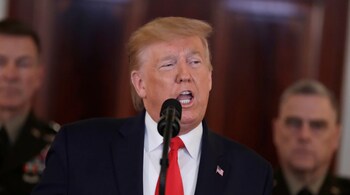 Trump blames tech for slurred speech (File)
