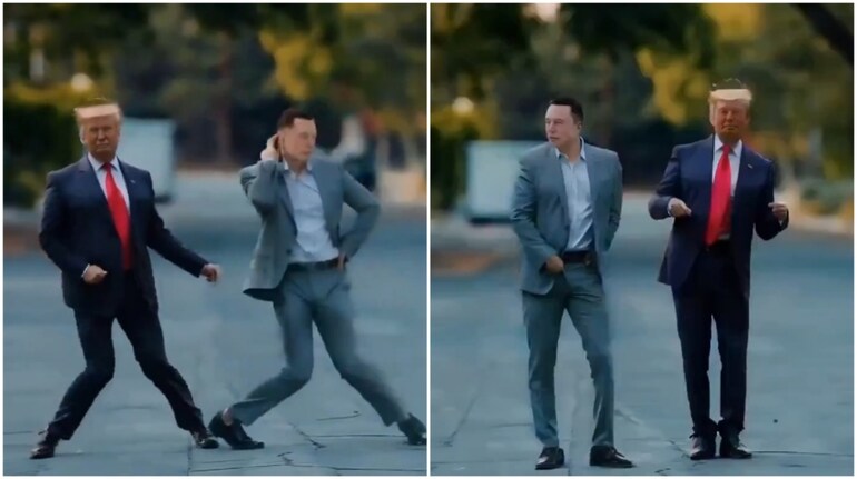 Elon Musk and Donald Trump star in bizarre AI video dancing to 'Stayin