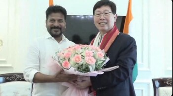 Foxconn Chairman Young Liu met with Telangana Chief Minister A Revanth Reddy 