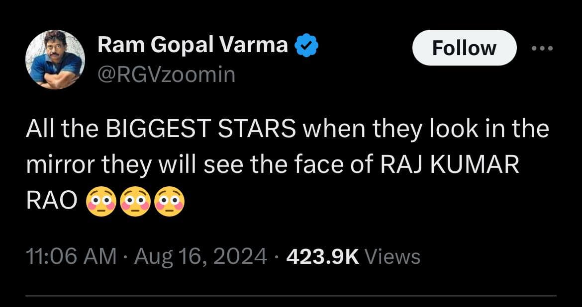 Ram Gopal Varma Hails Rajkummar Rao