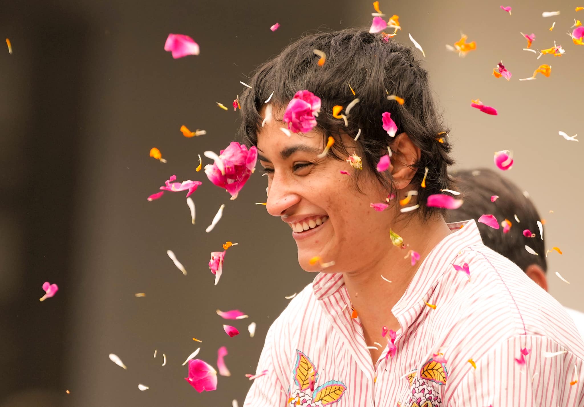 Vinesh’s brother, Harvinder Phogat, mentioned the excitement in their village to welcome her. (PTI Photo)