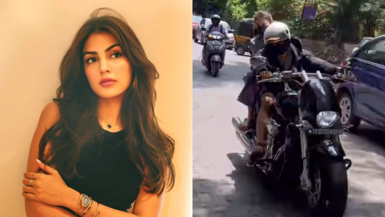 Rhea Chakraborty spotted with rumoured boyfriend Nikhil Kamath enjoying bike ride, watch video