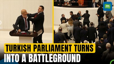 Turkey Lawmakers Draw Blood in Fist Fight Inside Parliament During Debate to Bring Back Jailed MP