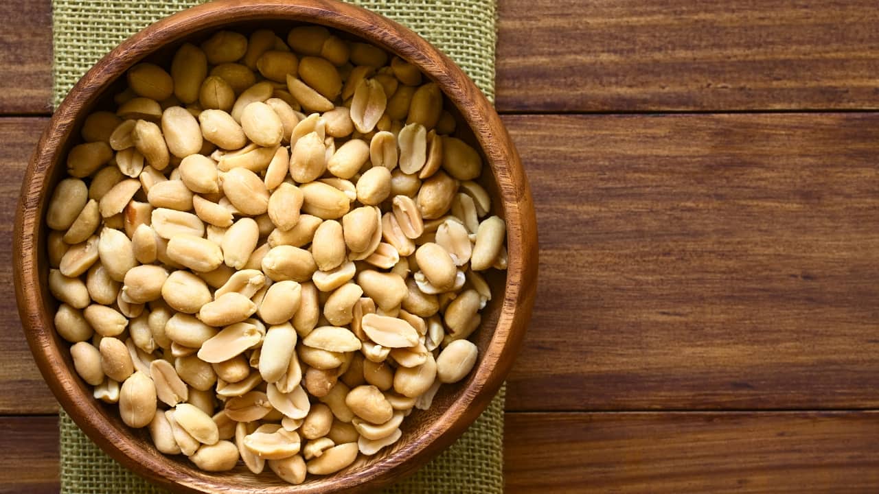 Blood Sugar Control: • Low Glycaemic Index: Peanuts have a low glycaemic index, meaning they release sugar slowly into the bloodstream, helping to stabilise blood sugar levels. • Diabetes Management: Their combination of healthy fats, fibre, and protein can help manage blood sugar levels, making them a good snack option for people with diabetes. (Image: Canva)