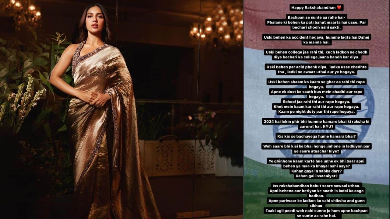 Bhumi Pednekar challenges gender violence on Rakshabandhan: ‘Kis kis se bachayega humein hamara bhai?’