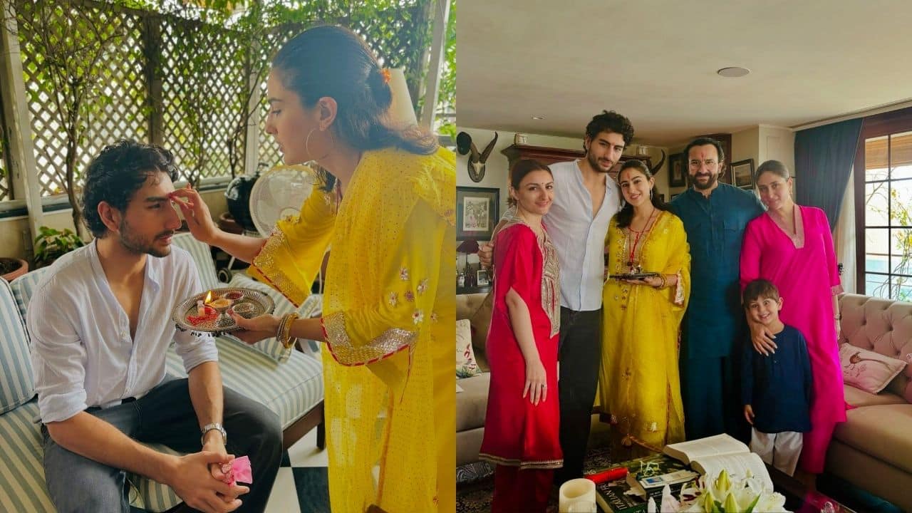 Sara Ali Khan celebrates Raksha Bandhan with brother Ibrahim, see pics