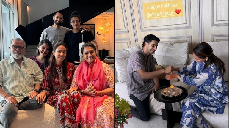 Sahad Raksha Shahid Kapoor, wife Mira celebrate Raksha Bandhan with his sister Sana ...