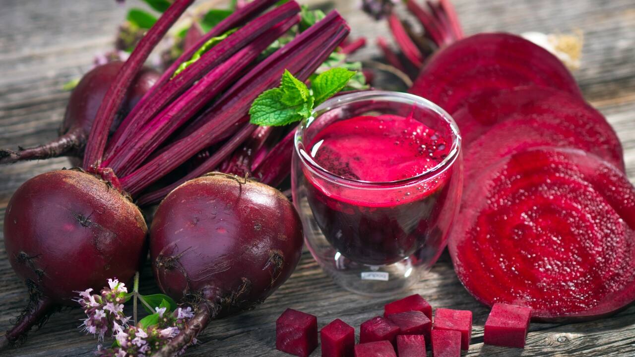 Beetroot: Beetroot is rich in essential nutrients like iron, which supports red blood cell production. Consume fresh beetroot juice or include beetroot in your diet. (Image: Canva)