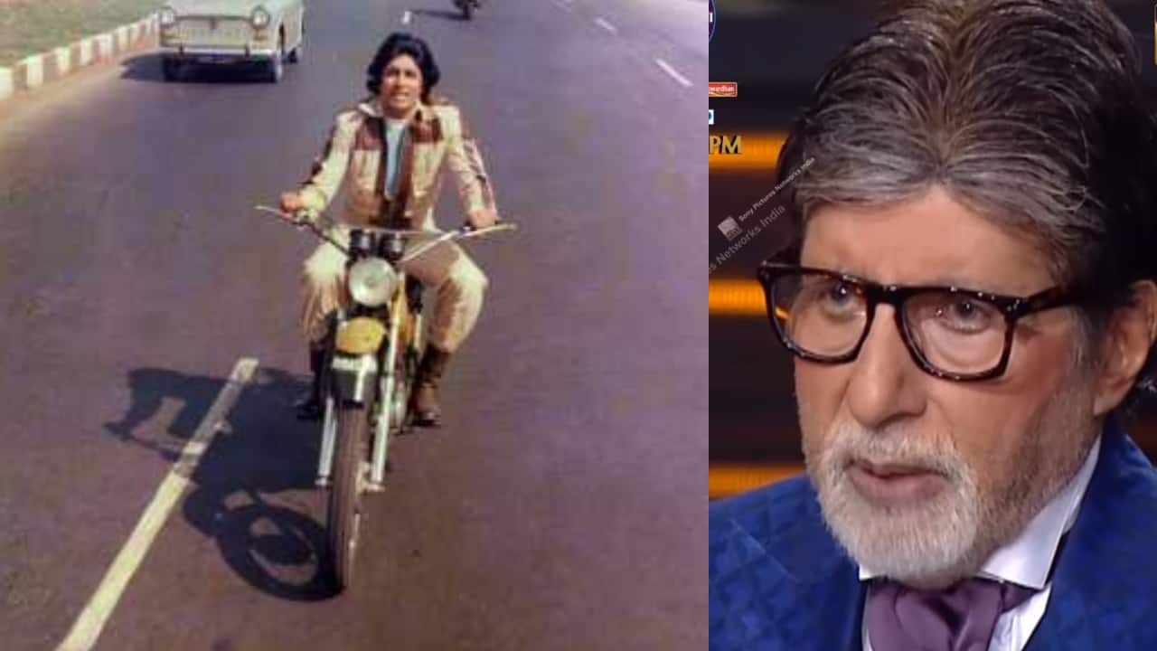 KBC 16: Amitabh Bachchan reveals he was scared while shooting the bike scene in Muqaddar Ka Sikandar, says, "people think I am an amazing biker but humein darr lagta hai"