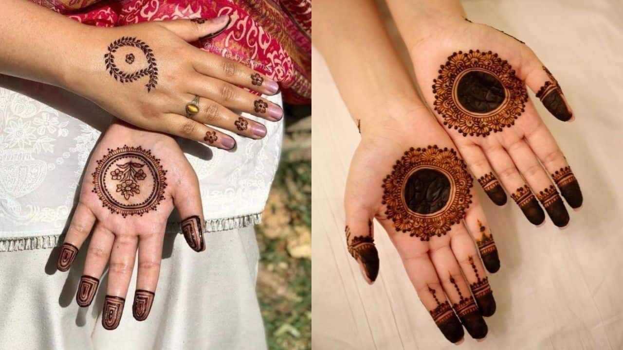 Gol Tikki Mehndi Design | Image Credits: Pinterest 