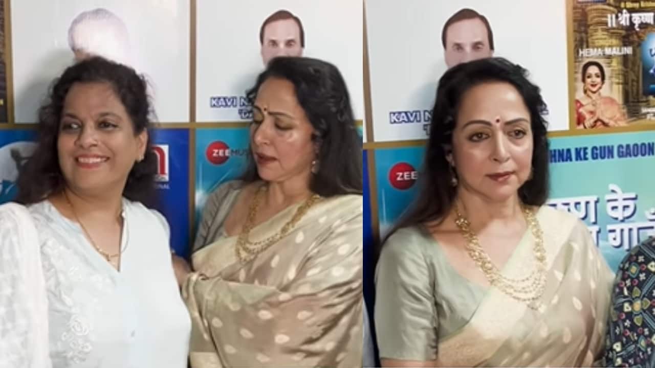 Hema Malini gets angry and irritated as female fan puts hands on her shoulder, says, "haath nahi", Watch video