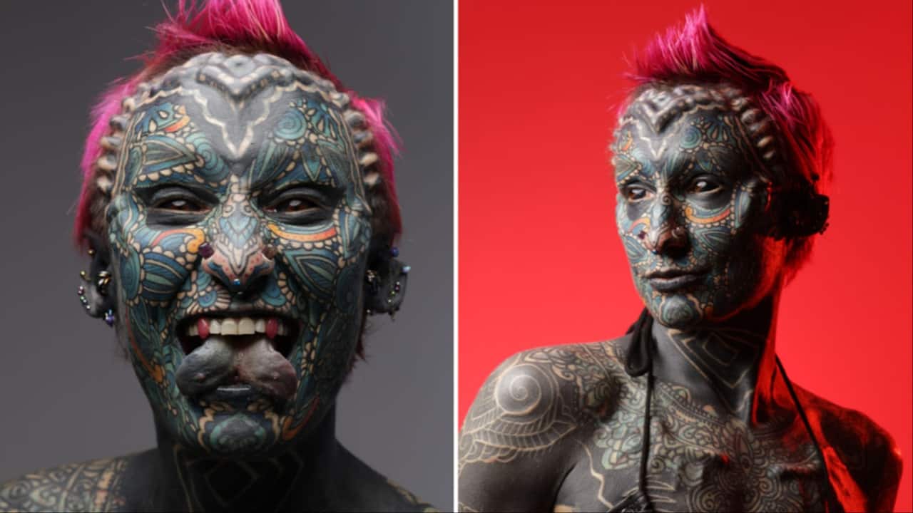 This is the most tattooed woman in the world. Meet Esperance Lumineska Fuerzina