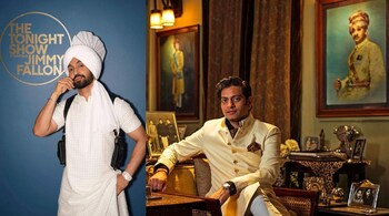 Global icon Diljit Dosanjh (left) wearing Raghavendra Rathore Jodhpur; fashion couturier Raghavendra Rathore. (Photos courtesy the designer)