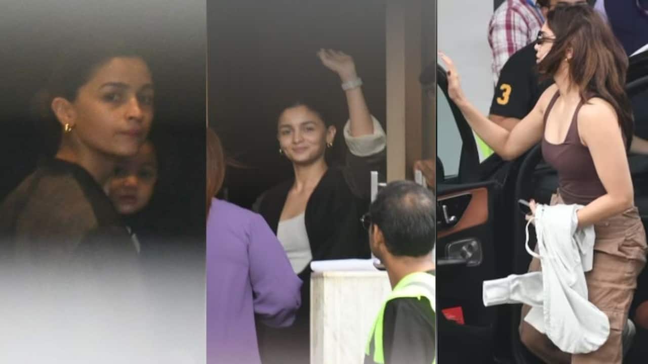Alia Bhatt leaves with daughter Raha for the Kashmir shoot of Alpha
